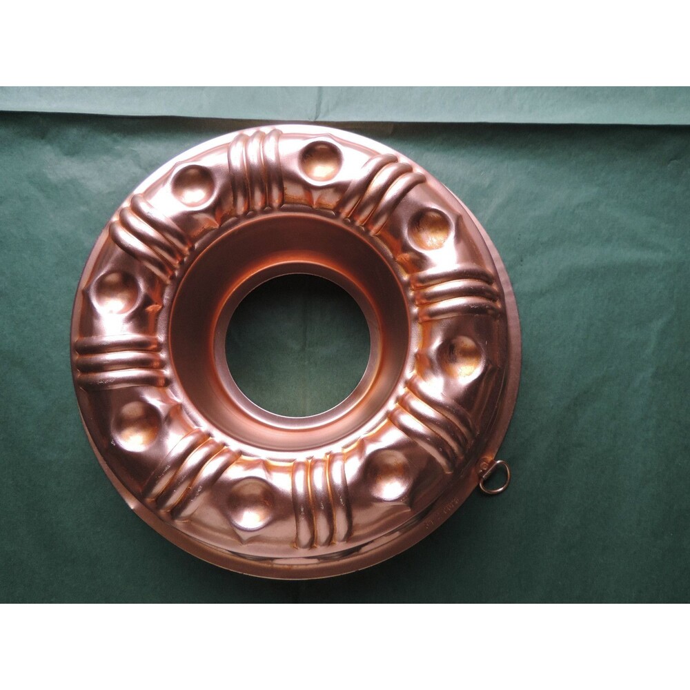 Vintage Copper Plated Jello, Cake, Ice Cream Mold Pan Holds 3 1/2 cups